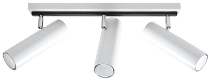 Plafond DIREZIONE 3 vit + 3x LED-lampa GU-10 3000K varm 7W 620lm