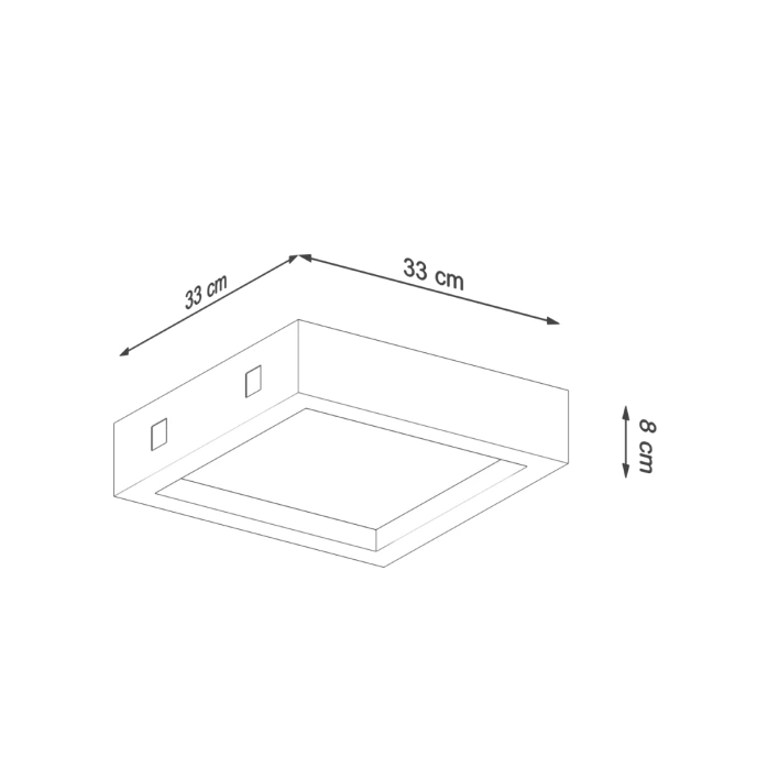 Taklampa RIZA betong