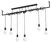 Ljuskrona SALAMANCA 6 svart + 6x LED-lampa E27 4000K Kall 7,5W 650lm