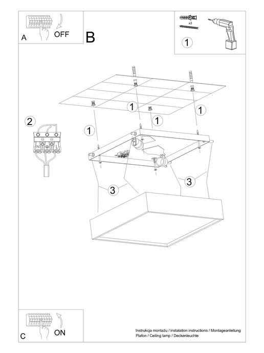 Plafond MADERA 305 ek