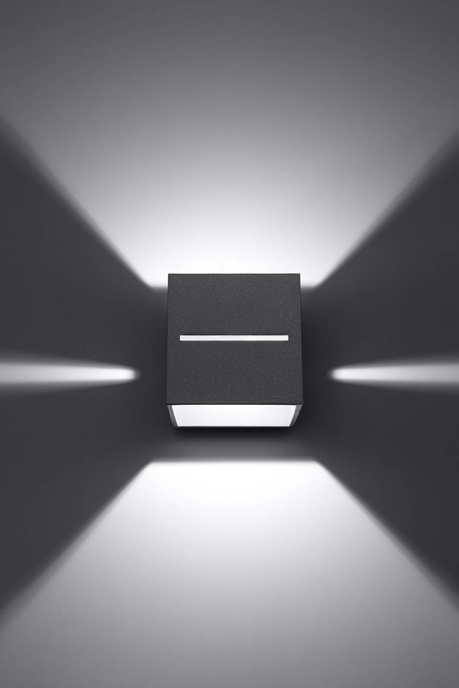 Vägglampa LOBO grå + 1x LED-lampa G9 4000K kall 4,5W 530lm