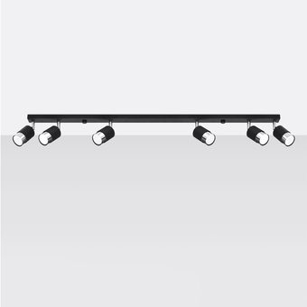 Taklampa NERO 6 svart/krom