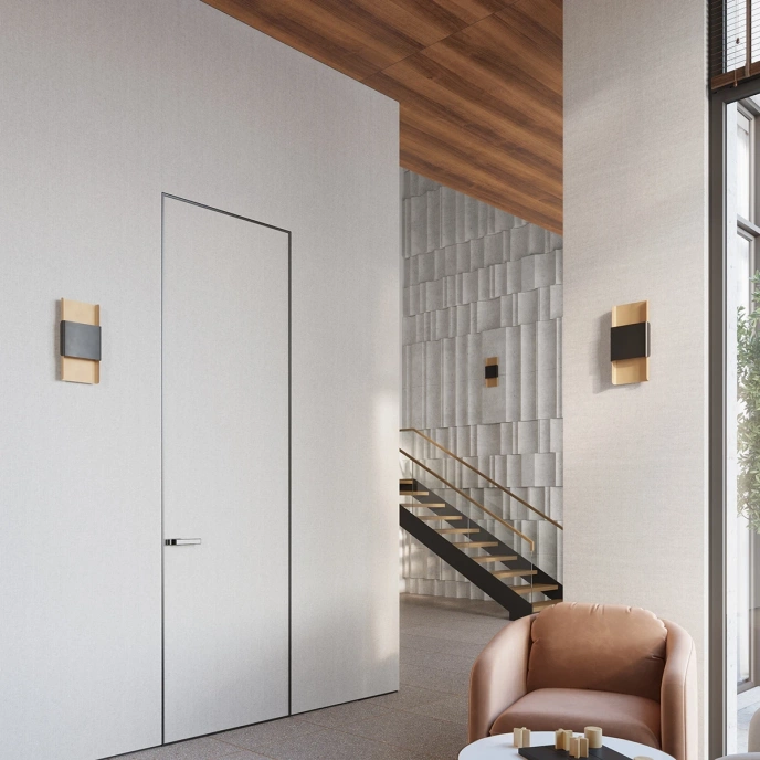 Vägglampa DURLIN guld/svart