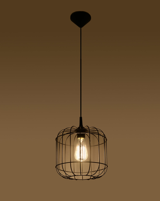 CELTA taklampa svart + 1x LED-lampa E27 4000K Cold 7,5W 650lm