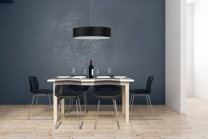 Ljuskrona SKALA 60 svart + 5x LED-lampa E27 3000K varm 7,5W 620lm