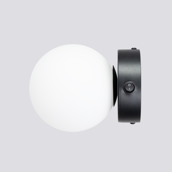 Vägglampa YOLI 1 svart + 1x LED-lampa GU-10 3000K varm 7W 510lm