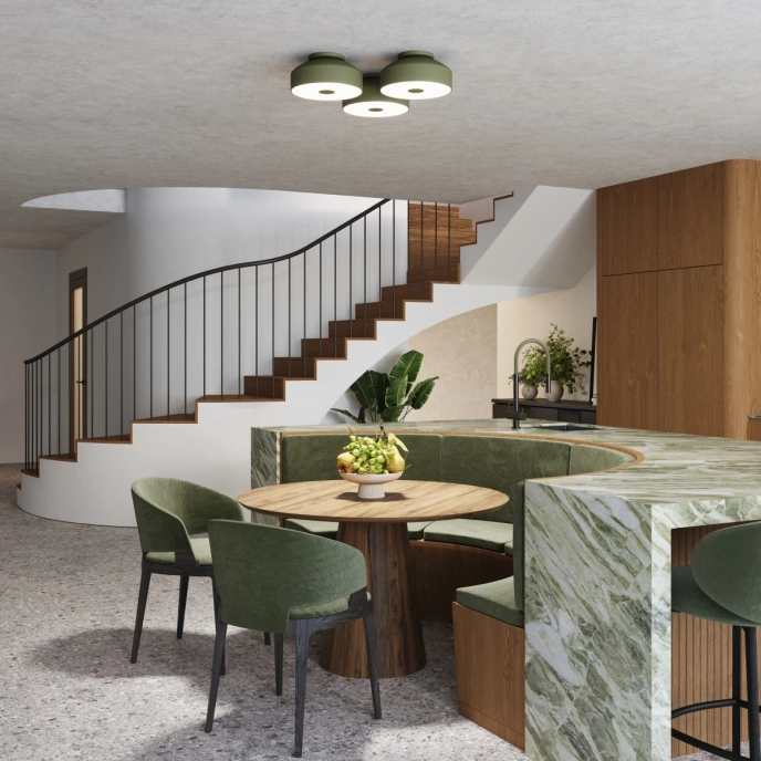 Plafond OMIQ olivgrön