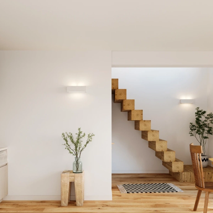 Keramisk vägglampa VEGA vit