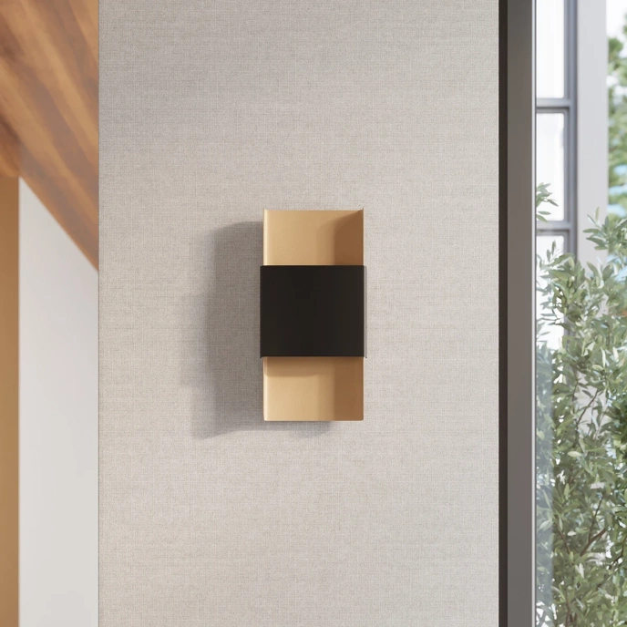 Vägglampa DURLIN guld/svart