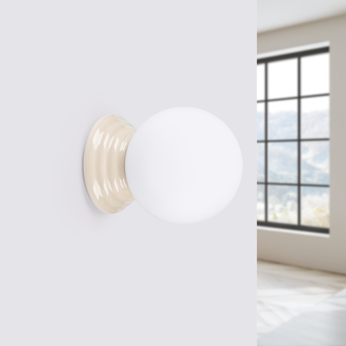 Vägglampa ZORI beige IP44