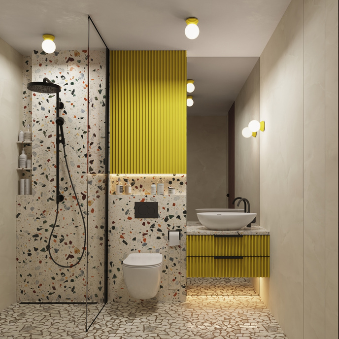 Taklampa ZORI gul IP44