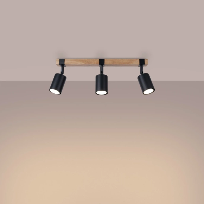 Taklampa FAGER 3 svart