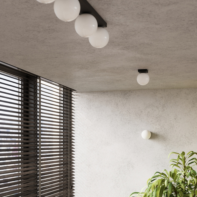 Vägglampa YOLI 1 svart + 1x LED-lampa GU-10 3000K varm 7W 510lm