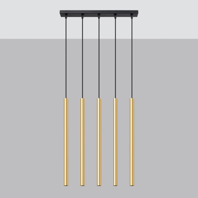 Taklampa PASTELO 5L polerat guld