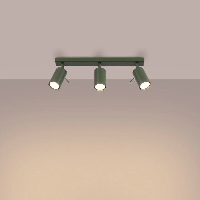 Taklampa RING 3L olivgrön