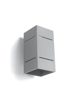 Vägglampa BLOCCO grå + 1x LED-lampa G9 4000K kall 4,5W 530lm