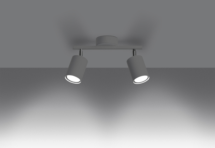 Plafond LEMMI 2 vit + 2x LED-lampa GU-10 3000K varm 7W 510lm
