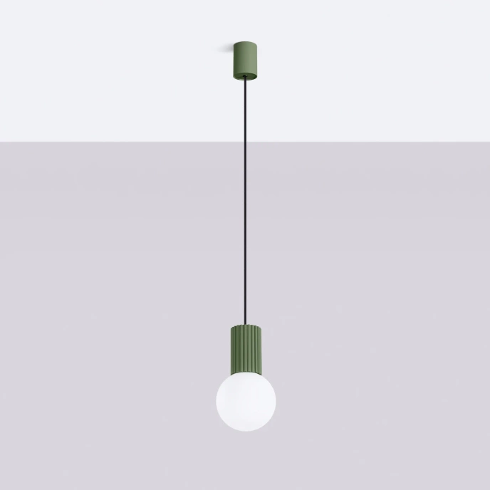 Pendellampa HALO 1 olivgrön