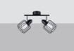 BELUCI 2 plafond svart + 2x LED-lampa E14 4000K Kall 7,5W 680lm