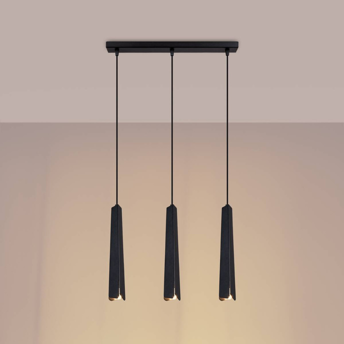 PRYSM 3L taklampa svart + 3x LED-lampa G9 3000K varm 4,5W 450lm