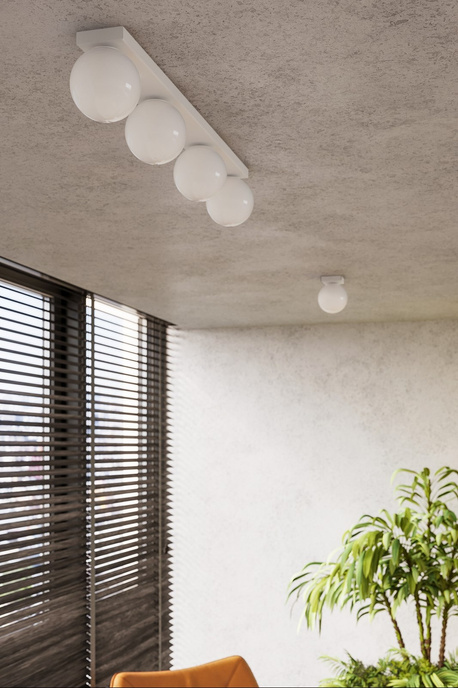 Plafond YOLI 6 vit + 6x LED-lampa G9 3000K varm 4,5W 450lm