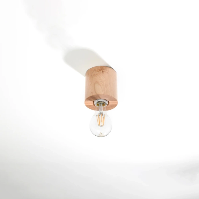 Taklampa SALGADO naturträ