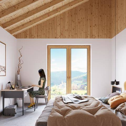 TULIP taklampa svart + 1x LED-lampa E27 3000K varm 7,5W 620lm