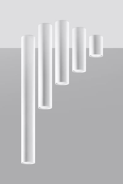 Plafond LAGOS 60 vit + 1x LED-lampa GU-10 3000K varm 7W 620lm