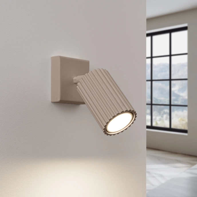 Vägglampa KARBON taupe