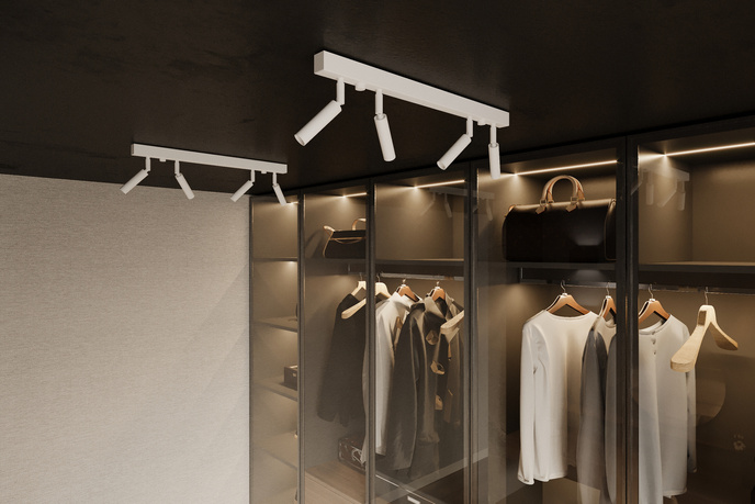 Plafond EYETECH 4 vit + 4x LED-lampa G9 4000K kall 4,5W 530lm