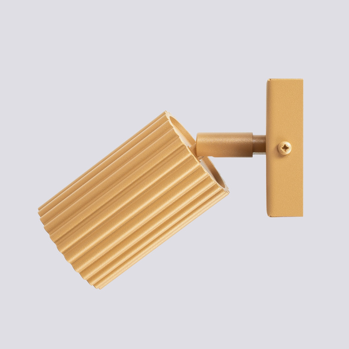 Vägglampa KARBON guld + 1x LED-lampa GU-10 3000K varm 7W 510lm