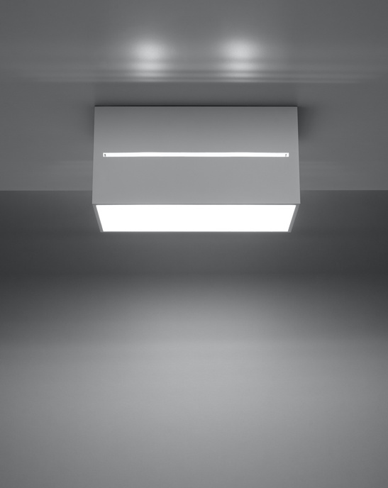 Plafond LOBO MAXI vit + 2x LED-lampa G9 4000K kall 4,5W 530lm
