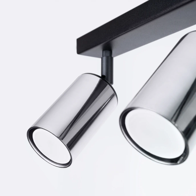 Taklampa WINX 3 svart/krom