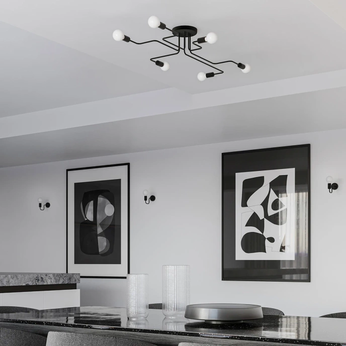 Vägglampa VECTOR svart