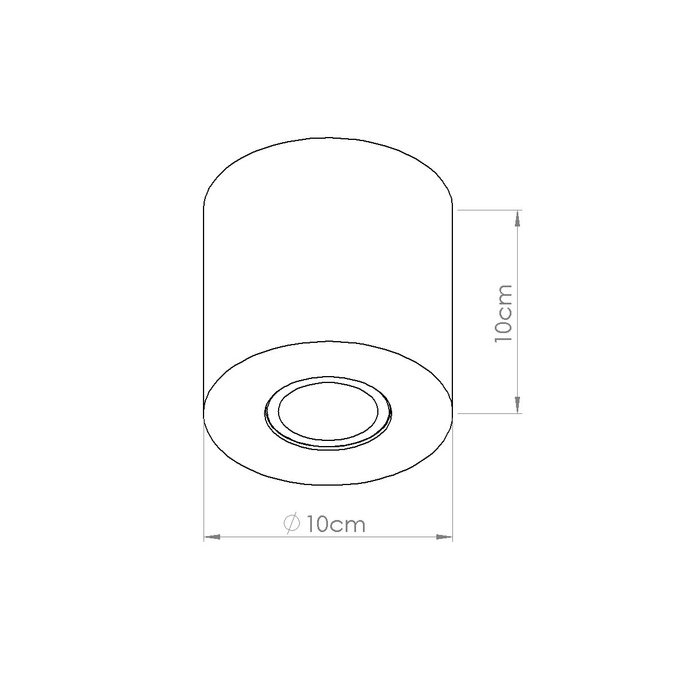 Taklampa ORBIS betong beige