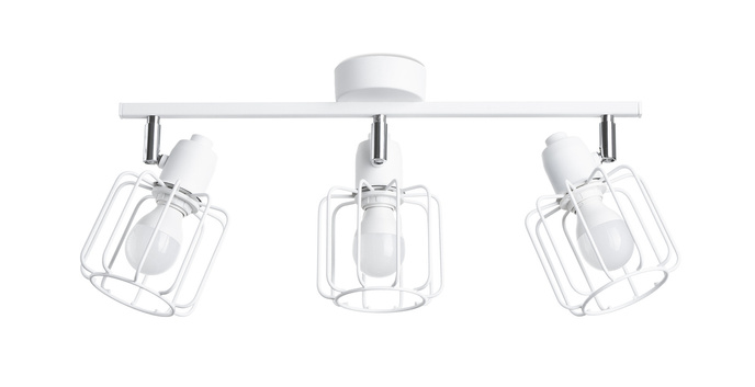 BELUCI 3 plafond vit + 3x LED-lampa E14 4000K Kall 7,5W 680lm