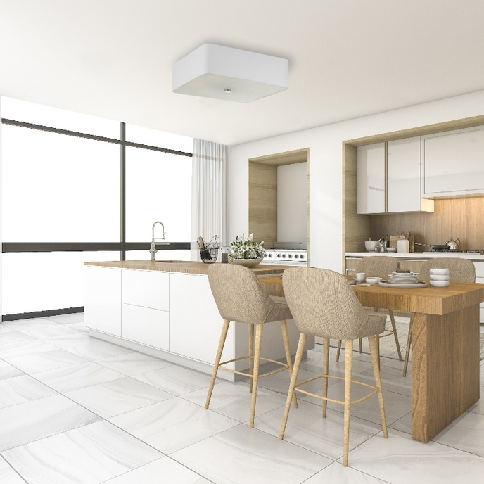 Plafond LOKKO 55 vit + 5x LED-lampa E27 4000K Kall 7,5W 650lm