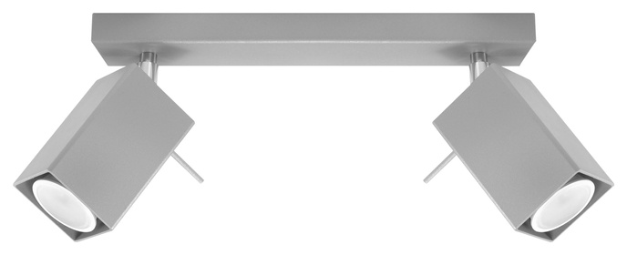 Plafond MERIDA 2 grå + 2x LED-lampa GU-10 4000K Kall 7W 630lm