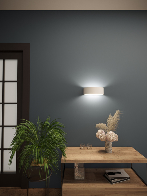 Keramisk vägglampa ATENA 20 vit + 1x LED-lampa E27 3000K varm 7,5W 620lm