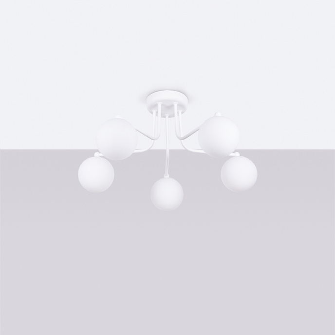 Ljuskrona ASTRAL 5 vit + 5x LED-lampa G9 4000K kall 4,5W 460lm