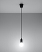 DIEGO 1 taklampa svart + 1x LED-lampa E27 3000K varm 7,5W 620lm