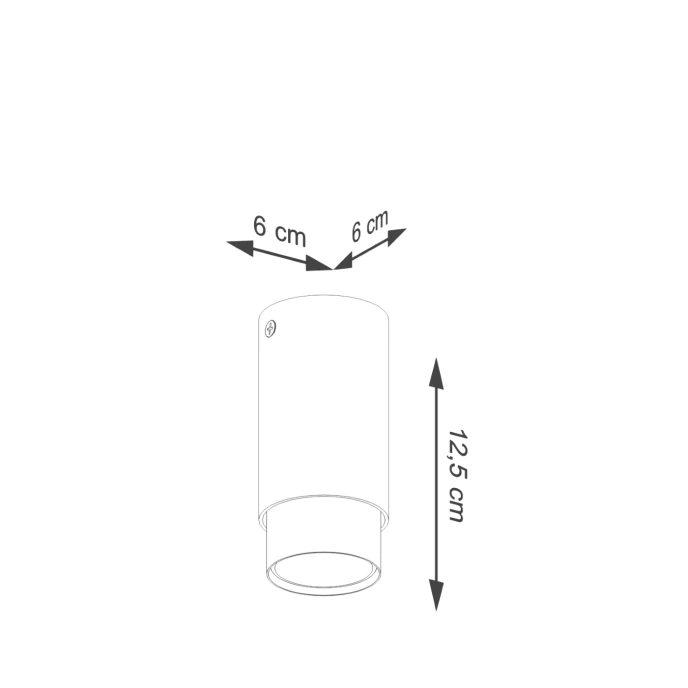 Plafond NERO 12,5 svart/guld