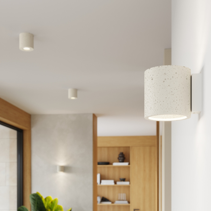 Vägglampa ORBIS betong beige