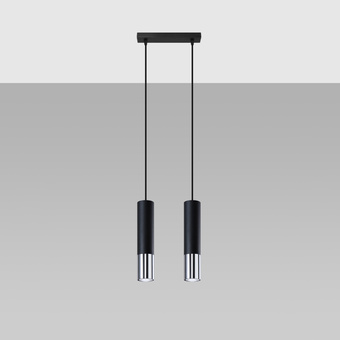 Pendel lampa LOOPEZ 2 svart/krom