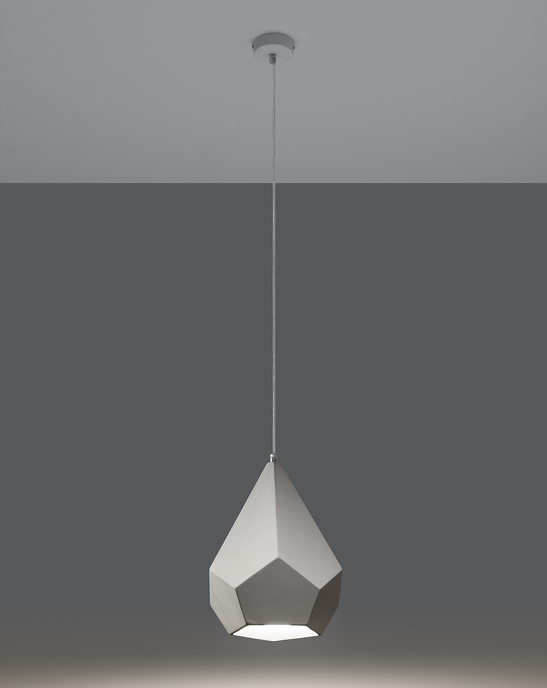 PAVLUS keramisk taklampa vit + 1x LED-lampa E27 3000K varm 7,5W 620lm