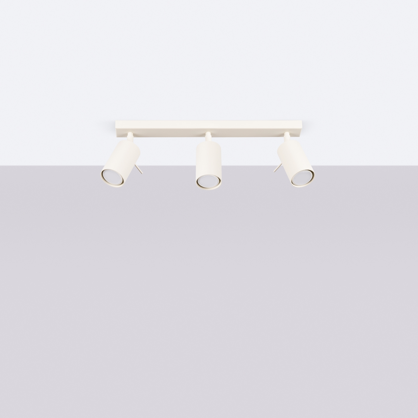 Plafond RING 3L beige + 3x LED-lampa GU-10 4000K Kall 7W 530lm