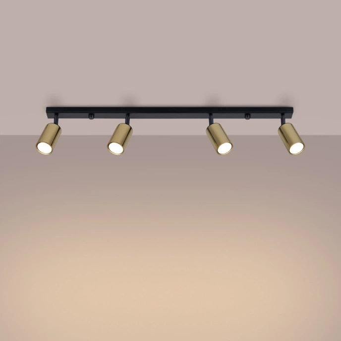 Plafond WINX 4L svart/guld