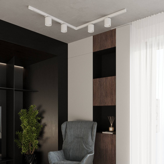 Taklampa, 4 spots, 3-fas strömskenor, ORBIS