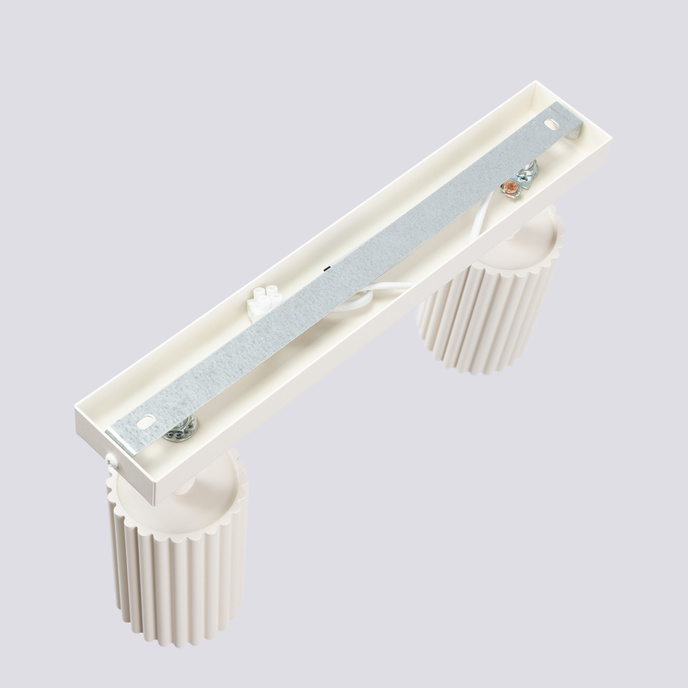 Plafond KARBON 2 beige + 2x LED-lampa GU-10 3000K varm 7W 510lm