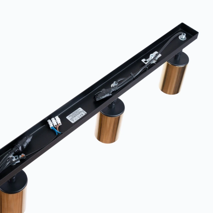 Taklampa WINX 4L svart/guld